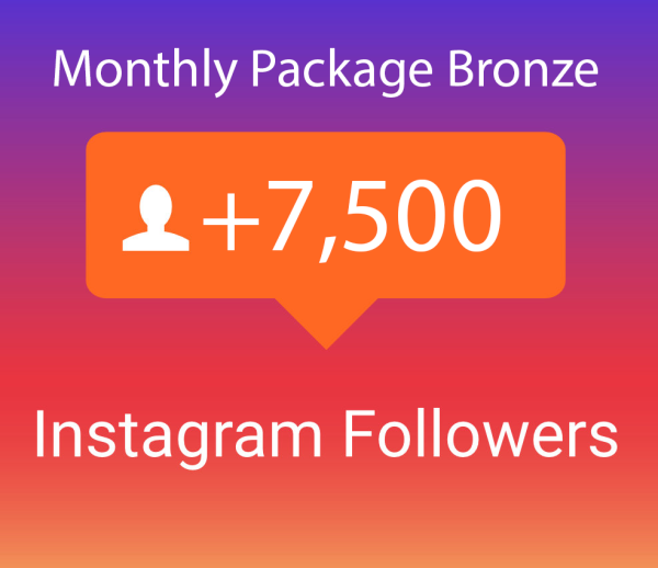7500 Instagram Followers Monatspaket Bronze (30 Tage) kaufen